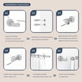 thumbnail image 6 of GCurtain Industrial Curtain Rods for Window Treatment 48-84", 1" Diameter, Wrap Around Curved Curtain Rods for Indoor and Outdoor, Modern Contemporary Design, Black A, 6 of 8