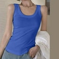 thumbnail image 7 of Xunlbb Tops for Women Under $5 Women's Summer Slim And Comfortable Small Size Round Neck Ribbed Top Sleeveless Cropped Top Sleeveless Tops for Women Under $5 S-2XL, 7 of 7