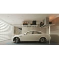 thumbnail image 2 of 3x6ft Overhead Garage Storage Rack, Heavy Duty Height Adjustable Ceiling Storage Shelves, 72"x 36"x40", White, 2 of 10