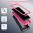 thumbnail image 3 of SaniMore Hybird Case for TCL Tab 8 LE 2023, Rugged Heavy Duty Protective Case Hidden Kickstand Dual Angle Stand Shockproof Anti-drop for TCL Tab 8 LE 2023, Black+Rose, 3 of 11