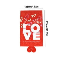 Cheapark Valentines Day 2026 Red Pull-out Red Packet With 10 Card Slots Festive Couples Friend Birthday Gift Money Envelope