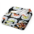 thumbnail image 2 of Food Sushi Blanket Gifts For Kids Adults - Lightweight Throw Blanket For Bedroom Living Room Decor Soft Fuzzy Fleece Cozy Plush Bed Couch 40"X30", 2 of 7