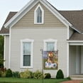 thumbnail image 6 of SKYSONIC French Bulldog Dog Wearing Costume Chicken Hat Double-Sided Printed Garden House Sports Flag 12x18in Polyester Decorative Flags for Courtyard Garden Flowerpot, 6 of 7