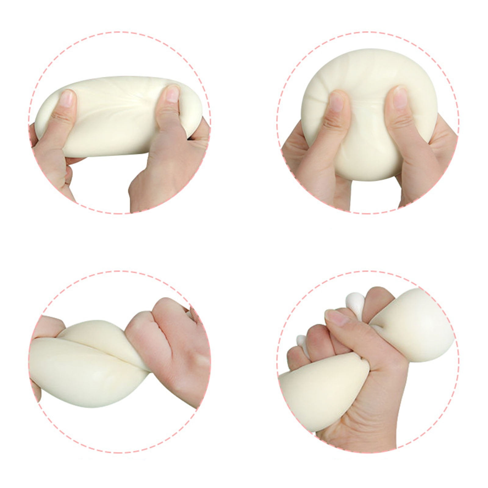 Giant Dumpling Squishy, 4/6/10 Inch Squishy Dumpling Squishy Large, Valentines Day Jumbo Dumplings Bun with Face for Adults