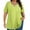 #0171-Yellow, variant on Ailaofu Plus Size Tops for Women Short Sleeve Tees V Neck Tunics Solid Color Blouse T Shirts