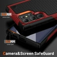 thumbnail image 3 of Armor Shockproof Case for Samsung Galaxy S25 Ultra, [Military Grade Anti-Drop] Rugged Hybrid Hard PC+Soft Silicone Heavy-Duty Tough Durable Lightweight Protective Bumper Phone Case, Red, 3 of 8