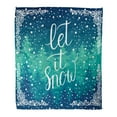 thumbnail image 1 of JSDART Throw Blanket Warm Cozy Print Flannel Let It Snow Christmas Winter Holidays Landscape Hand Lettering Trees Snowflakes Comfortable Soft for Bed Sofa and Couch 58x80 Inches, 1 of 1
