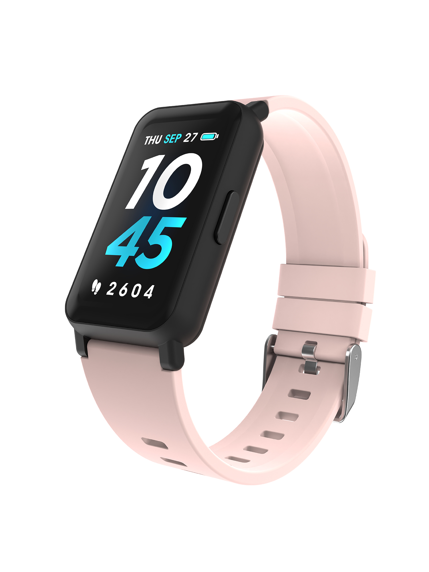 iTech Active 3 Unisex Adult Smartwatch Fitness Tracker, Blush, Silicone Strap