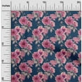 thumbnail image 2 of oneOone Rayon Blue Fabric Florals Craft Projects Decor Fabric Printed By The Yard 56 Inch Wide, 2 of 4