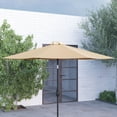 thumbnail image 3 of Merrick Lane Tan 9' Round UV Resistant Outdoor Patio Umbrella With Height Lever And 33° Push Button Tilt, 3 of 12