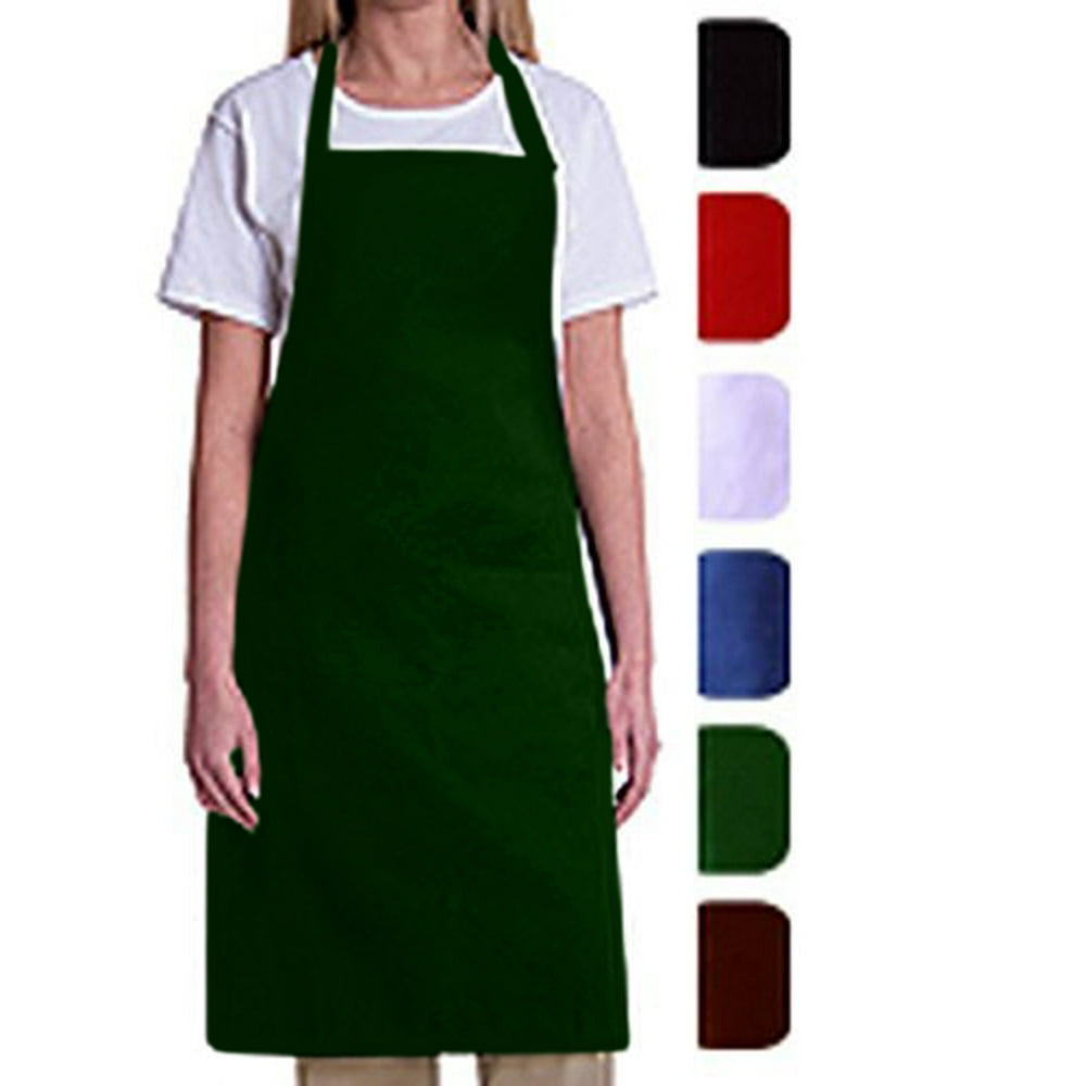 MHF Aprons, Bib Apron with Pockets, Green