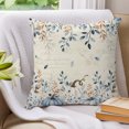 thumbnail image 3 of Blue Pumpkins Fall Pillow Covers 18x18 Set of 2, Thanksgiving Eucalyptus Leaves Weeping Autumn Throw Pillow Covers Decorative Couch Cushion Cover, Microfiber Soft Pillowcases for Bedroom Living Room, 3 of 9