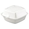 Dart Foam Hinged Lid Containers, Commercial, 5.38 x 5.5 x 2.88, White, 500/Carton - DCC50HT1