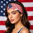 thumbnail image 4 of kaondbfi Summer Patriotic Accessories 250th Anniversary Usa Headbands for Women American Flag Headband 4th of July Wide Hairband Wicking Sports for Independence Day Holiday Accessories, 4 of 4