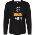 thumbnail image 3 of Inktastic Lab Life is Ruff Yellow Labrador Long Sleeve T-Shirt, 3 of 5