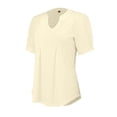 thumbnail image 6 of Womens Shirts Summer V Neck Tops Puff Short Sleeve T Shirt Pleated Floral Printed Tunic Blouse Shirts Womens Tops, 6 of 7
