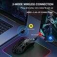 thumbnail image 6 of UHM Wireless Gaming Mouse with Lightweight Design/Screen Power Display/10000DPI/7 RGB Backlight/3 Mode USB-C/2.4G/Dual Bluetooth 5.3 Portable Rechargeable Gaming Mice for PC/Mac Computer Black, 6 of 9