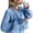 Blue, variant on ClodeEU Womens Button Down Long Sleeve Chunky Cardigan Sweater,Soft Knit Sweater Loose Casual Sweater Blue,Womens Plus L