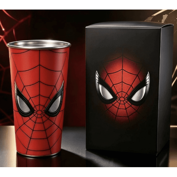 Spider Cold Color Changing Stainless Steel Tumbler 24oz Metal Cup, Thermochromic Gift for Movie Fans