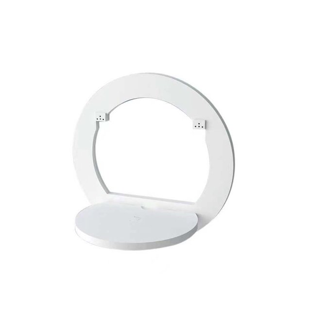 Wosthever Soporte montado en la pared Hotel Baño Sala de estar Baño Mesita de noche Balcón Porche Maceta Soporte de almacenamiento Estante Decoración del hogar Redondo Wosthever HA070583-01