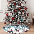 thumbnail image 5 of Lsque Butterfly Print Christmas Tree Skirt, Tree Skirt with Ties or Velcro, Perfect for Holiday Decorations, Halloween, and New Year-36", 5 of 7
