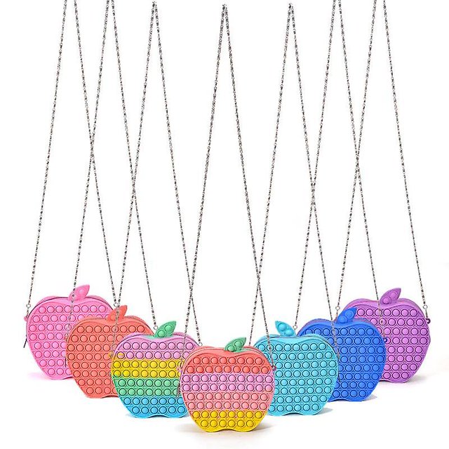 Bolso lindo Fidget Toys Reliver Stress Toy Rainbow Push Bubble Simple Dimmer Juguete antiestrés Niños Se ZefeiWu 8390614899889