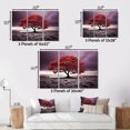thumbnail image 4 of Designart Tree Gold framed wall art, Purple Tree Purple Autumn I , Trees Large framed wall art decor, Purple Traditional Gold framed wall art, 44x34 inches Gold Frame, 4 of 5