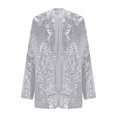 thumbnail image 4 of Wowcloth Woman's Blazer with Notched Lapel, Sequin Embellishments, and Open Front, Casual Elegant Style for Daily Wear and Parties, 4 of 7