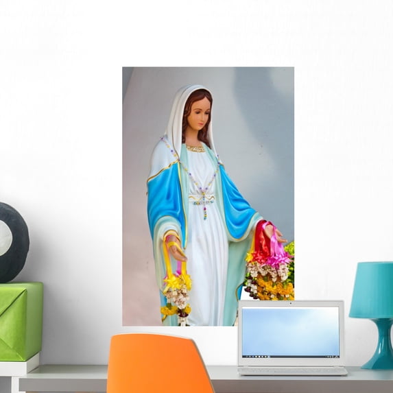 Virgin Mary Statue Chantaburi Wall Mural by Wallmonkeys Peel and Stick Graphic (24 in H x 16 in W) WM324272