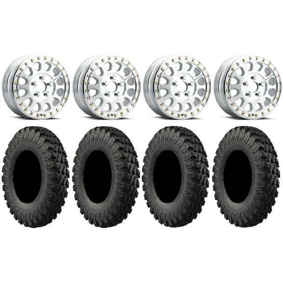Method 401-R Beadlock Raw Wheels 37" MotoRally Tires Polaris RZR Turbo R & Pro R Ranger 1500 Xpedition