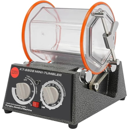 Polishing Drum Ball Mill, Rotary Jewelry Tumbler Polisher 60 W, Polishing Machine For Jewellery,5 Speed Control With 500-3000RPM