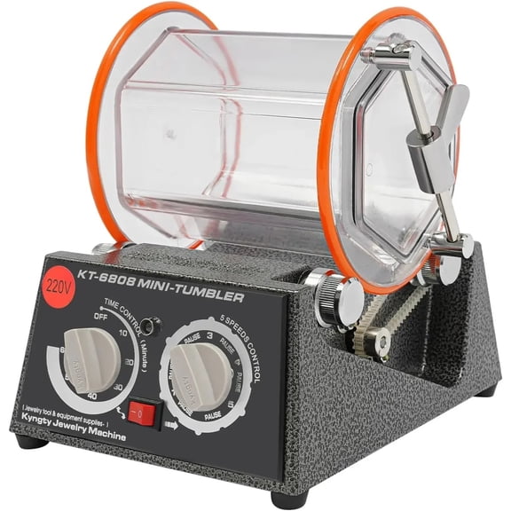 Polishing Drum Ball Mill, Rotary Jewelry Tumbler Polisher 60 W, Polishing Machine For Jewellery,5 Speed Control With 500-3000RPM