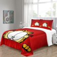 thumbnail image 4 of Houkig Print Duvet Cover Garfield Set With Anime Characters Two Pillow Cases Pattern Bedding Set Single/double Size For Kids Teens Double, 4 of 5
