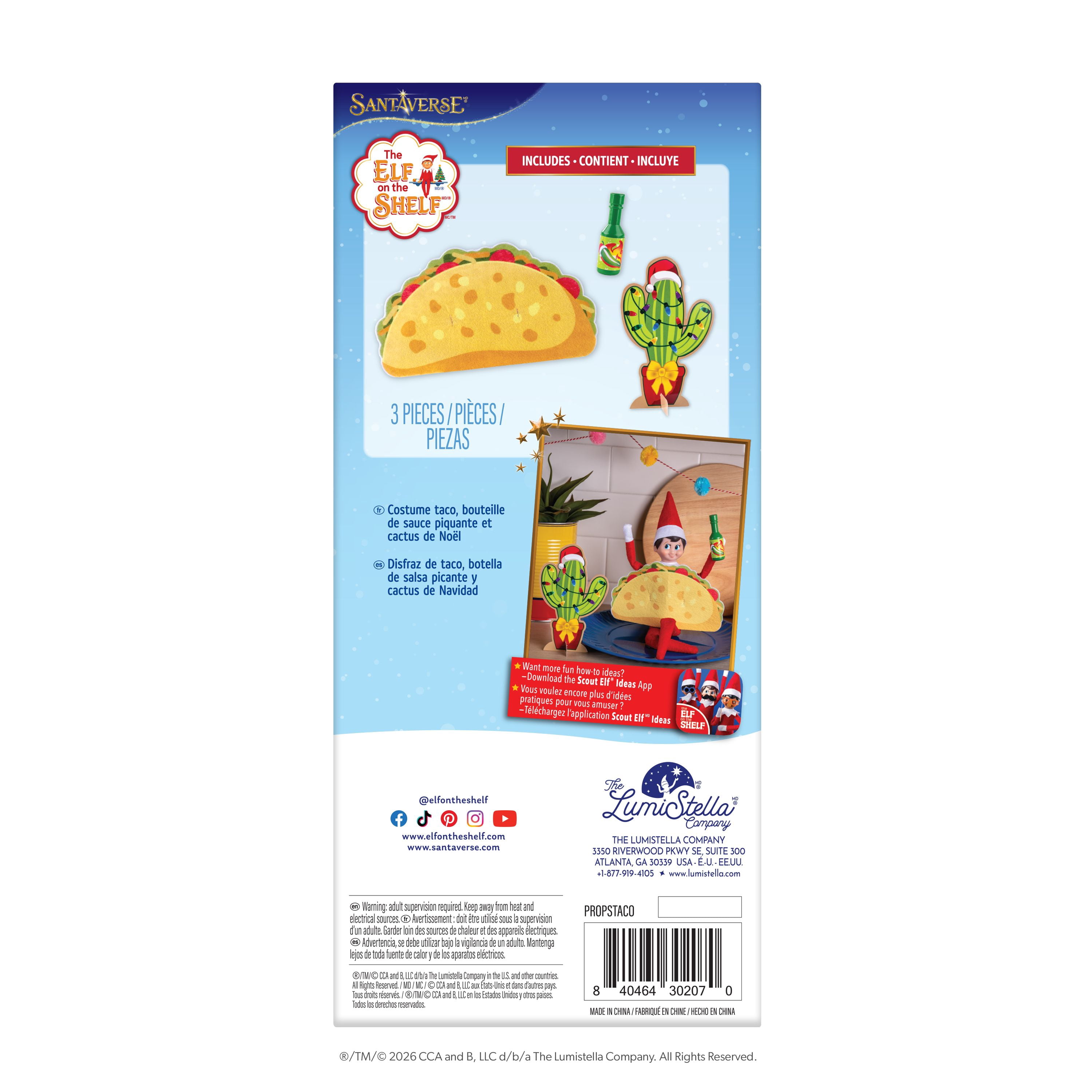 The Elf on the Shelf Polar Props Taco Tuesday Elf Prop Set - Scout Elf Not Included