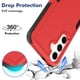 thumbnail image 3 of Funda para Samsung Galaxy S25 FE, [Probado con Nivel Militar], con Protector de Pantalla HD, Funda Protectora de Doble Capa Resistente y Antideslizante para Galaxy S25 FE (Roja), 3 of 7