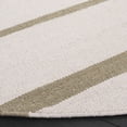 thumbnail image 3 of SAFAVIEH Montauk Oswald Geometric Striped Cotton Area Rug, Light Green/Ivory, 6' x 6' Round, 3 of 8