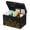 Black, variant on Grusce Solid Wood Tampon Holder Box with Lid, Copper Leather Pull, Real Wood Bathroom Decorative Box for Feminine Product Storage and Accessories such as Tampons, Cotton Balls, Gifts for Women