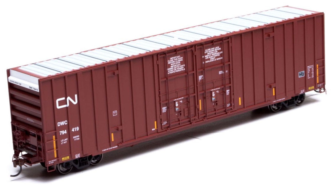 Athearn HO Scale 60ft Gunderson DD HiCube Box Car Canadian National/CN 794419