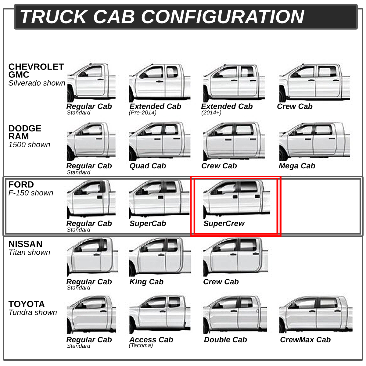Nuvision for 15-24 Ford F150 F250 F350 SD Crew Cab 6" Side Step Nerf Bar Running Board