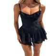 thumbnail image 1 of Elegant Lace Floral Tiered Ruffle Hem Party Dress for Women, 1 of 8