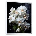 thumbnail image 2 of Designart "Elegant Petals Of White Orchids" Orchids Floater Framed Canvas Prints, 2 of 5