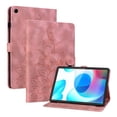 thumbnail image 2 of FJLBDE Case for Oppo Realme Pad 10.4 inch 2021, Embossed Flower PU Leather Flip Wallet Folio Stand Cover, Pink, 2 of 7