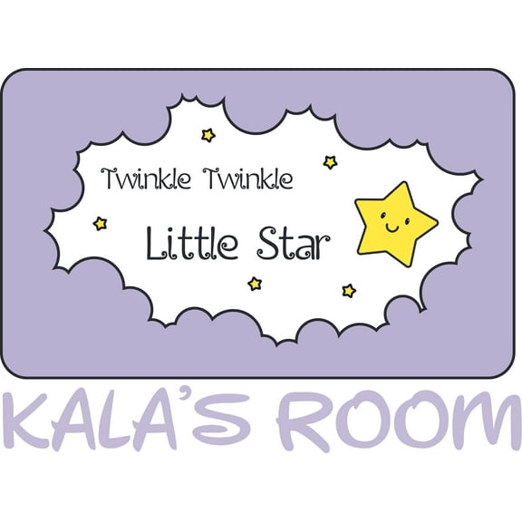 Kid Bedroom Twinkle Little Star Decors Wall Sticker Art Design Decal for Girls Boys Kids Room Bedroom Nursery Kindergarten House Fun Home Decor Stickers Wall Art Vinyl Decoration (12x20 inch)