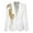 White, variant on IWRICH Men's Stylish Dinner Tux Dress Blazer Slim Fit Gold Sequin Suit Jacket Sport Coat Black XL