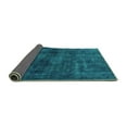 thumbnail image 2 of Ahgly Company Indoor Round Abstract Turquoise Blue Modern Area Rugs, 6' Round, 2 of 4