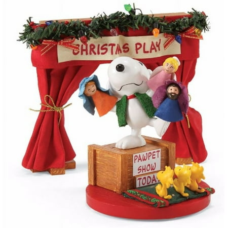 Possible Dreams Peanuts Pawpet Show Snoopy Puppets Christmas Figurine 4057311