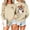 Beige, variant on Halloween Sweatshirt for Women Graphic Long Sleeve Shirt | Spooky Season Tops Halloween Ghost Outfits Crew Neck Ghost Fall Pullover Tops