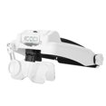 thumbnail image 1 of Qiilu USB Charging 3 LED Lights Headset Magnifier Jewelry Watches Repair Tool Magnifying Glass, Magnifying Glass, Head Band Magnifier, 1 of 8