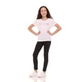 thumbnail image 2 of Pink Angel Girls 2-Pack Ribbed Graphic Tops. Rhinestone Tees, Soft Stretch Everyday Short Sleeve Shirts for Kids Girls, 2 of 8