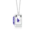 thumbnail image 2 of ANGARA Natural Bezel-Set Round 1.45 ct Tanzanite Solitaire Pendant in 14K White Gold for Women (Size-7mm) | December Birthstone, Anniversary, Jewelry Gift for Women | Natural Tanzanite Necklace, 2 of 10